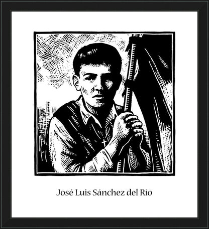 Wall Frame Black - St. José Luis Sánchez del Río by J. Lonneman