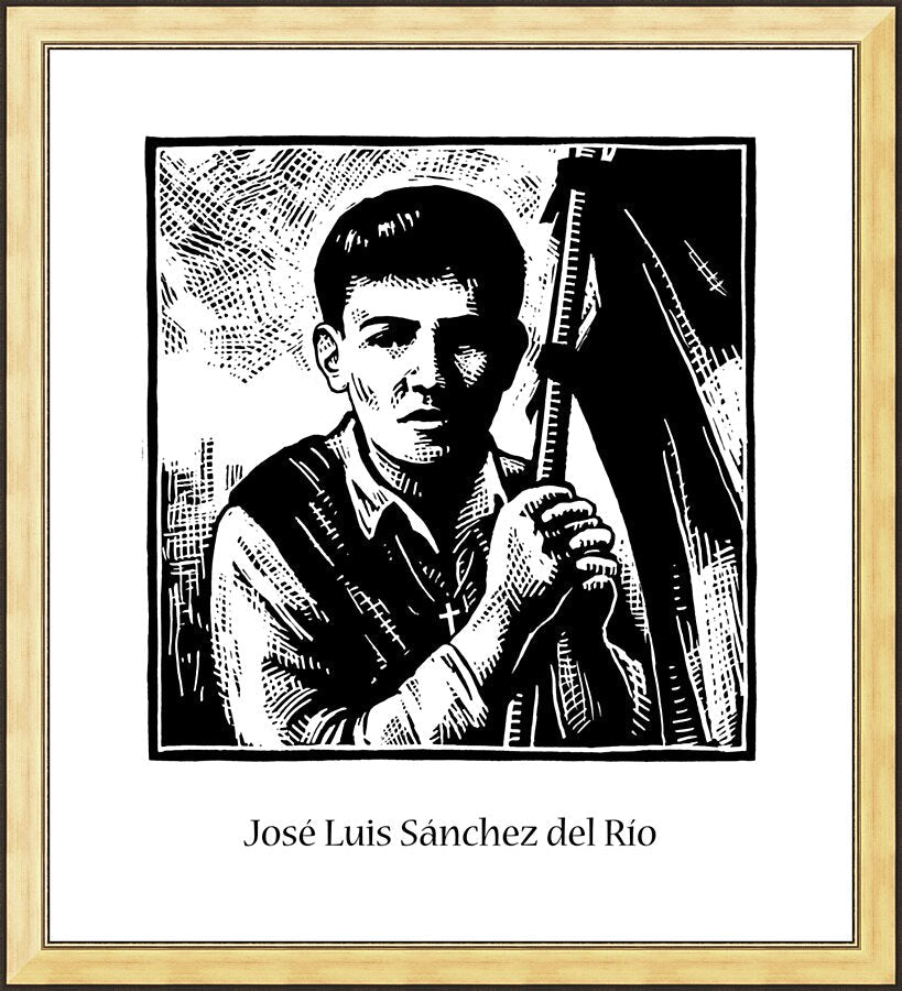 Wall Frame Gold - St. José Luis Sánchez del Río by J. Lonneman