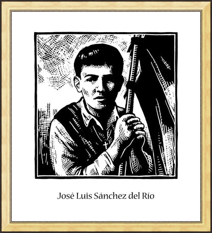 Wall Frame Gold - St. José Luis Sánchez del Río by J. Lonneman