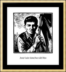Wall Frame Gold - St. José Luis Sánchez del Río by J. Lonneman