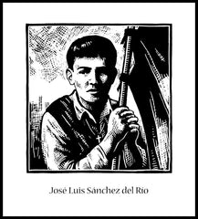 Wood Plaque - St. José Luis Sánchez del Río by J. Lonneman