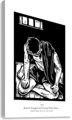 Canvas Print - Scriptural Stations of the Cross 06 - Jesus is Scourged and Crowned With Thorns by J. Lonneman