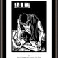 Wall Frame Espresso, Matted - Scriptural Stations of the Cross 06 - Jesus is Scourged and Crowned With Thorns by J. Lonneman