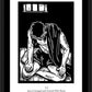 Wall Frame Black, Matted - Scriptural Stations of the Cross 06 - Jesus is Scourged and Crowned With Thorns by J. Lonneman