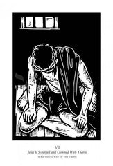 Metal Print - Scriptural Stations of the Cross 06 - Jesus is Scourged and Crowned With Thorns by J. Lonneman