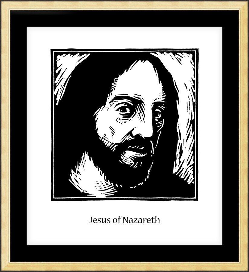Wall Frame Gold, Matted - Jesus by Julie Lonneman - Trinity Stores
