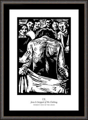 Wall Frame Espresso - Women's Stations of the Cross 09 - Jesus is Stripped of His Clothing by J. Lonneman