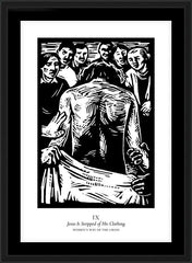 Wall Frame Black - Women's Stations of the Cross 09 - Jesus is Stripped of His Clothing by J. Lonneman