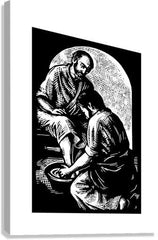 Canvas Print - Jesus Washing Peter's Feet by J. Lonneman
