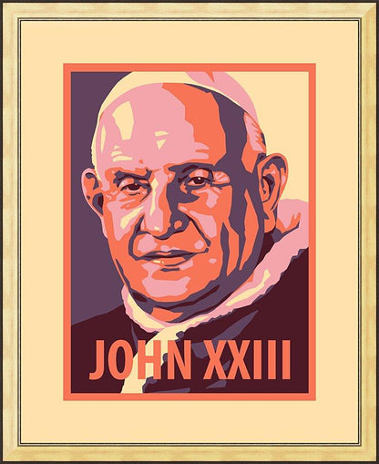 Wall Frame Gold - St. John XXIII by J. Lonneman