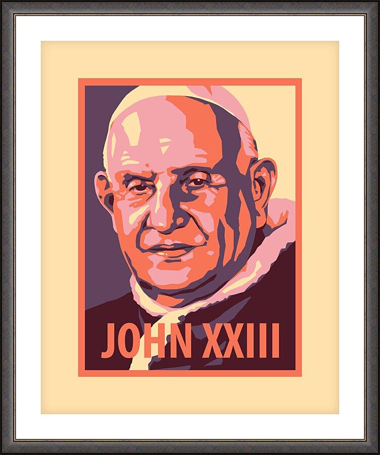 Wall Frame Espresso, Matted - St. John XXIII by J. Lonneman