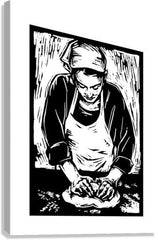 Canvas Print - Kneading Dough by J. Lonneman