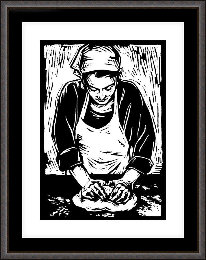 Wall Frame Espresso, Matted - Kneading Dough by Julie Lonneman - Trinity Stores