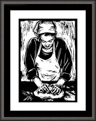 Wall Frame Espresso - Kneading Dough by J. Lonneman
