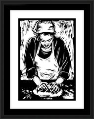 Wall Frame Black - Kneading Dough by J. Lonneman
