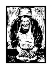 Metal Print - Kneading Dough by J. Lonneman