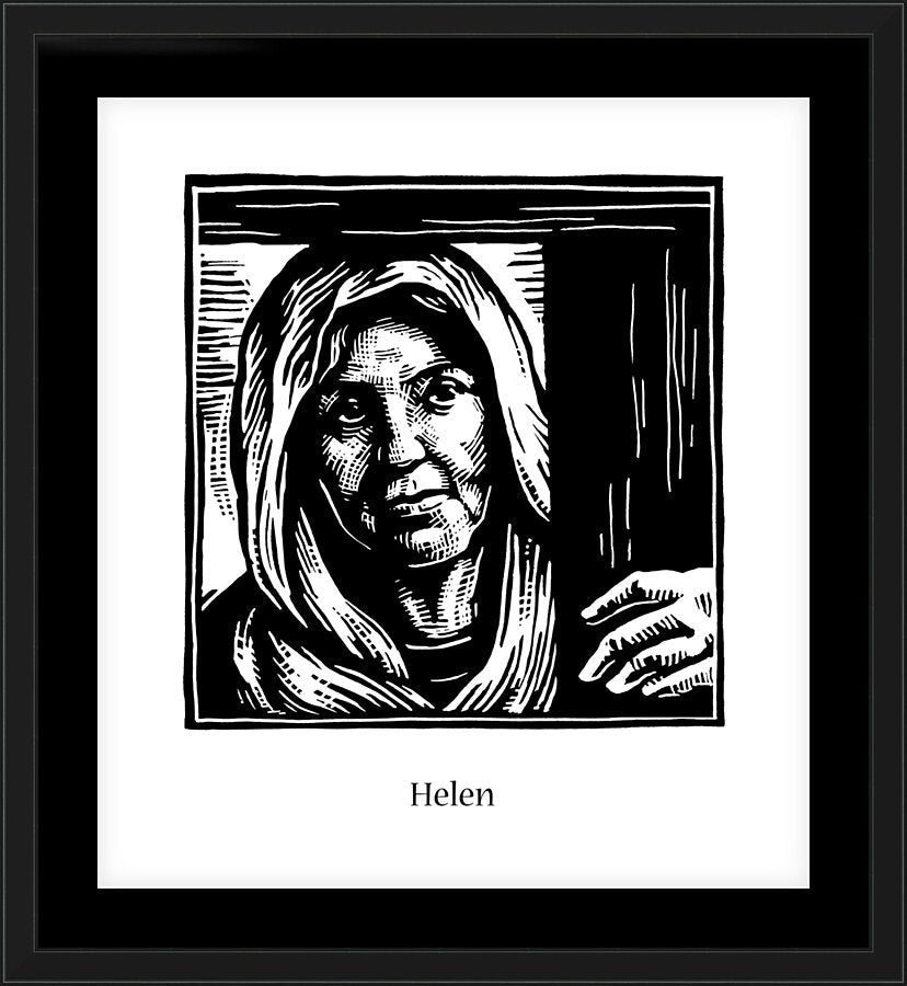 Wall Frame Black, Matted - St. Helen by J. Lonneman