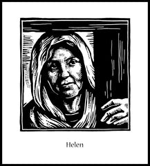 Wood Plaque - St. Helen by J. Lonneman