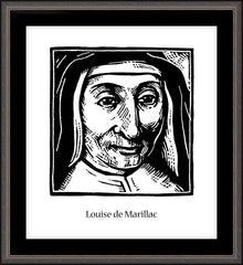 Wall Frame Espresso - St. Louise de Marillac by J. Lonneman