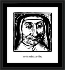 Wall Frame Black - St. Louise de Marillac by J. Lonneman