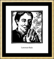 Wall Frame Gold - St. Lorenzo Ruiz by J. Lonneman