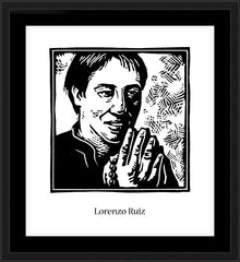 Wall Frame Black - St. Lorenzo Ruiz by J. Lonneman