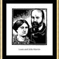 Wall Frame Gold, Matted - Sts. Louis and Zélie Martin by J. Lonneman