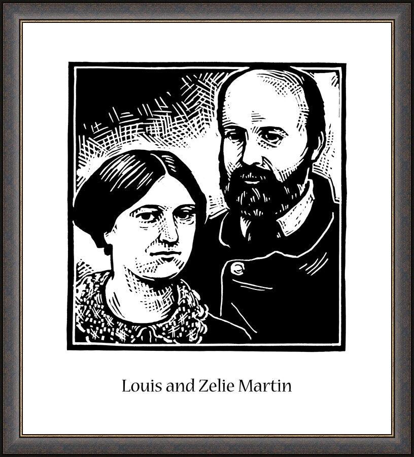 Wall Frame Espresso - Sts. Louis and Zélie Martin by J. Lonneman