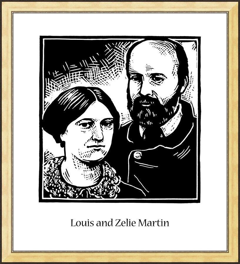 Wall Frame Gold - Sts. Louis and Zélie Martin by Julie Lonneman - Trinity Stores