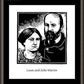 Wall Frame Espresso, Matted - Sts. Louis and Zélie Martin by J. Lonneman