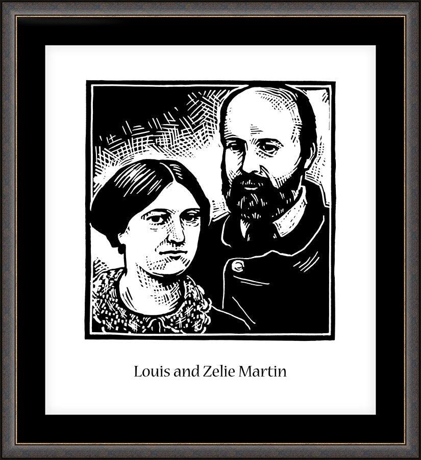 Wall Frame Espresso, Matted - Sts. Louis and Zélie Martin by Julie Lonneman - Trinity Stores