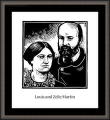 Wall Frame Espresso - Sts. Louis and Zélie Martin by J. Lonneman