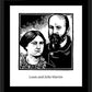 Wall Frame Black, Matted - Sts. Louis and Zélie Martin by J. Lonneman