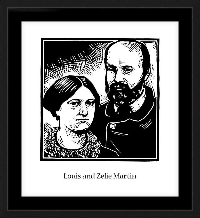 Wall Frame Black, Matted - Sts. Louis and Zélie Martin by Julie Lonneman - Trinity Stores