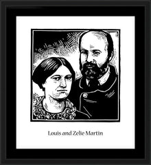 Wall Frame Black - Sts. Louis and Zélie Martin by J. Lonneman