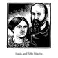 Wall Frame Black, Matted - Sts. Louis and Zélie Martin by J. Lonneman