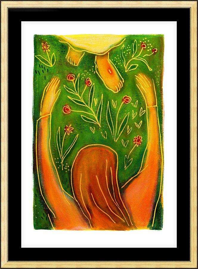 Wall Frame Gold, Matted - St. Magdalene at Easter by Julie Lonneman - Trinity Stores