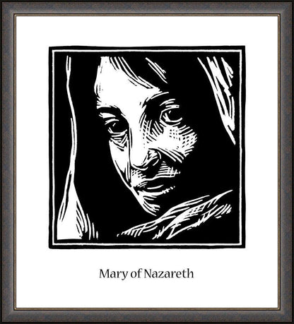 Wall Frame Espresso - Mary of Nazareth by Julie Lonneman - Trinity Stores