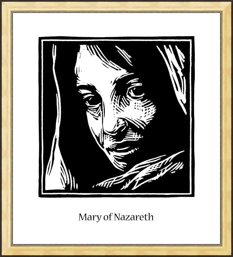 Wall Frame Gold - Mary of Nazareth by J. Lonneman