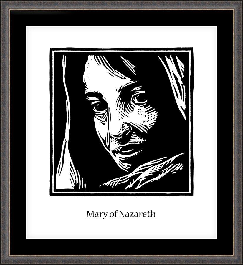 Wall Frame Espresso, Matted - Mary of Nazareth by J. Lonneman