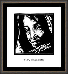 Wall Frame Espresso - Mary of Nazareth by J. Lonneman