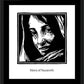 Wall Frame Black, Matted - Mary of Nazareth by J. Lonneman