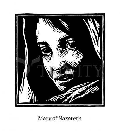 Wall Frame Black, Matted - Mary of Nazareth by J. Lonneman