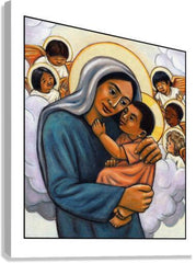Canvas Print - Madonna and Child with Cherubs by J. Lonneman