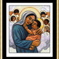 Wall Frame Gold, Matted - Madonna and Child with Cherubs by J. Lonneman