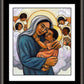 Wall Frame Espresso, Matted - Madonna and Child with Cherubs by J. Lonneman