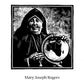 Wall Frame Espresso, Matted - Mother Mary Joseph Rogers by Julie Lonneman - Trinity Stores