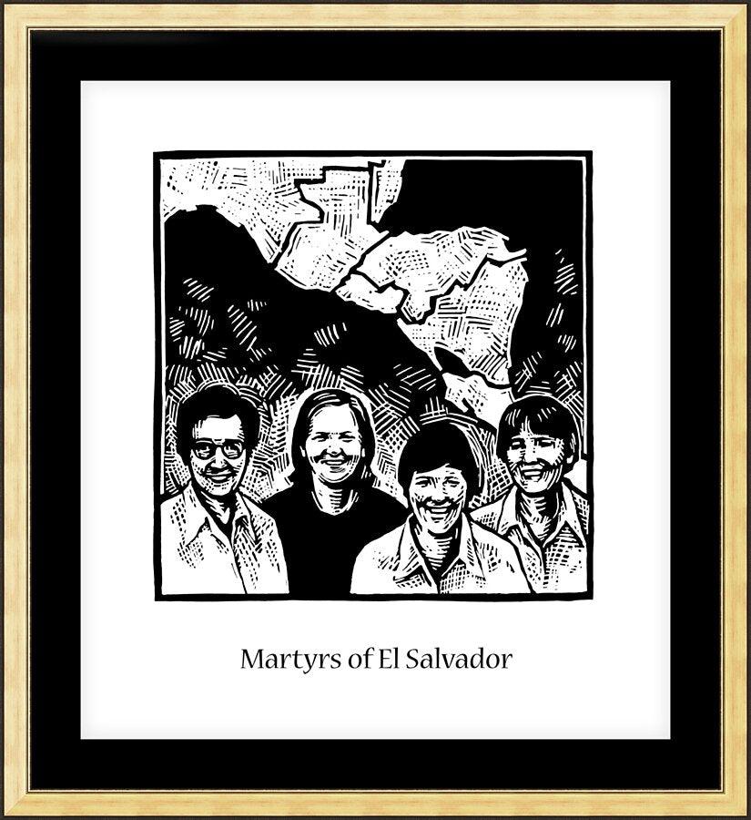 Wall Frame Gold, Matted - Martyrs of El Salvador by Julie Lonneman - Trinity Stores