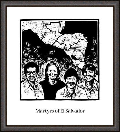 Wall Frame Espresso - Martyrs of El Salvador by Julie Lonneman - Trinity Stores