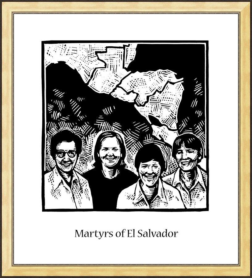 Wall Frame Gold - Martyrs of El Salvador by J. Lonneman